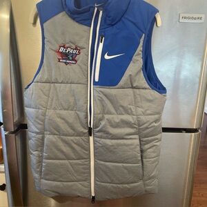 Nike DePaul University blue demons men’s XS vest gray/blue